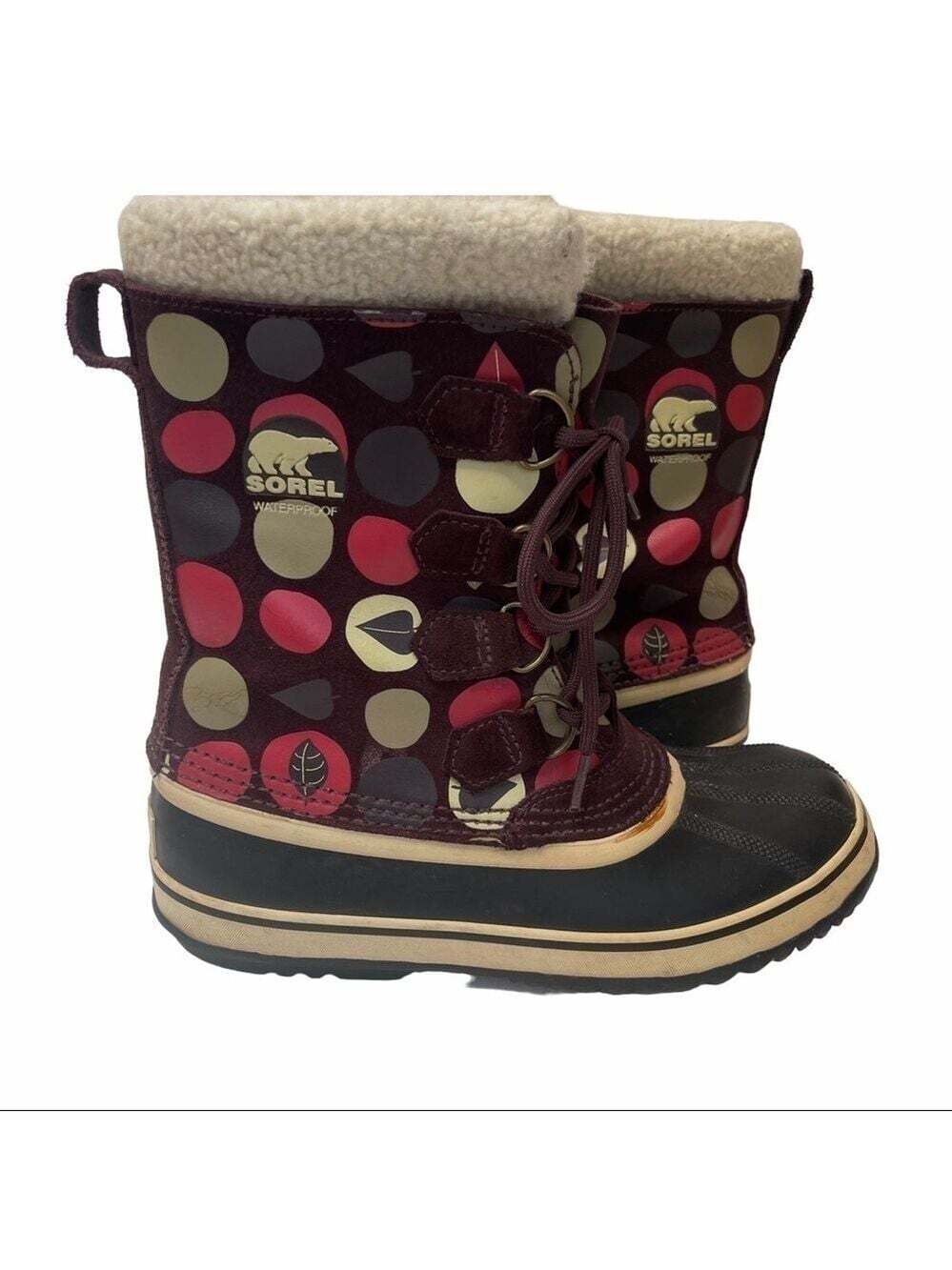 Sorel Women's Size 8 Purple Winter Faux Fur Lined Winter Boots NL1557-207